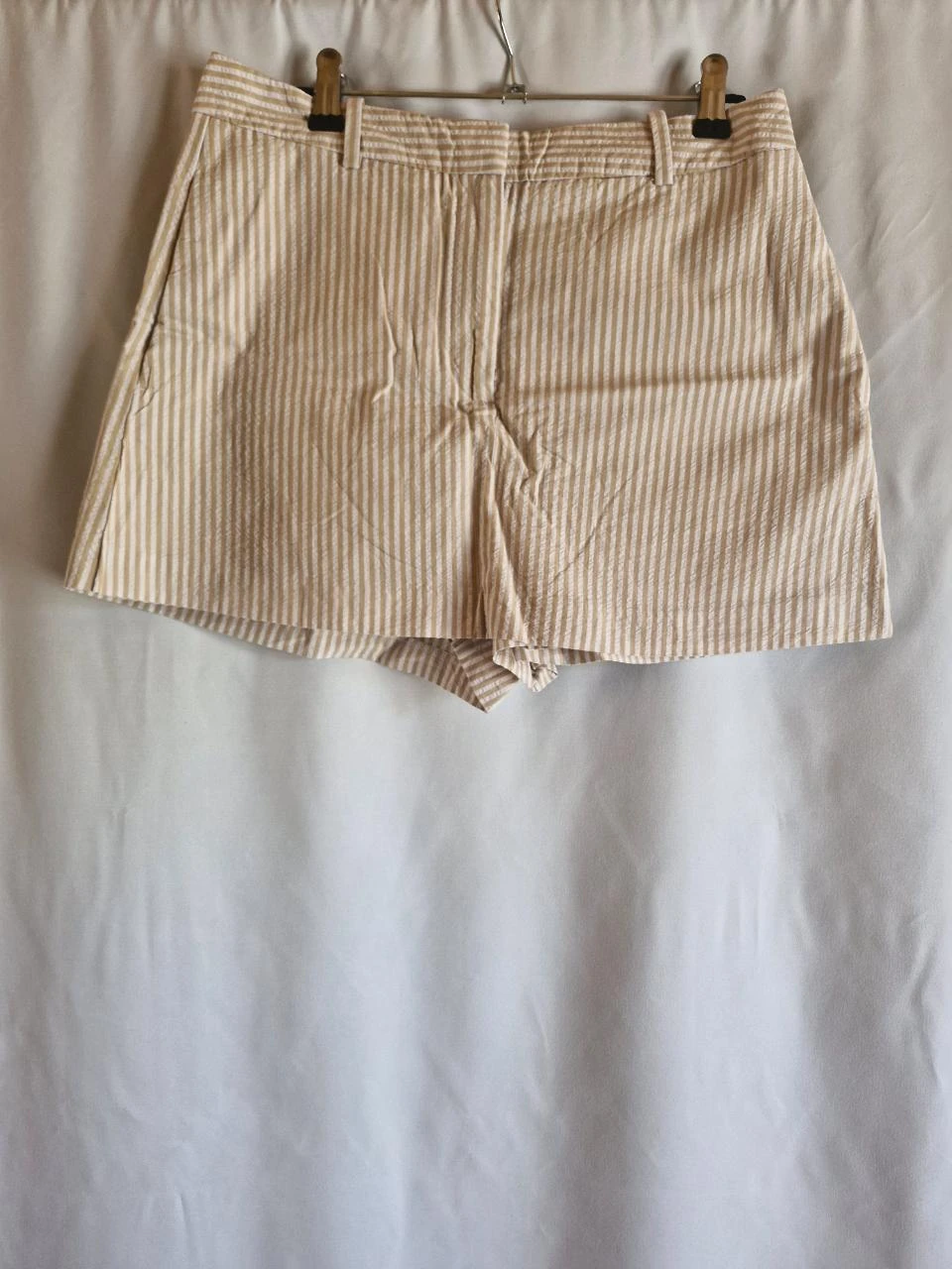 Jupe short femme - Blanc & beige - Taille S